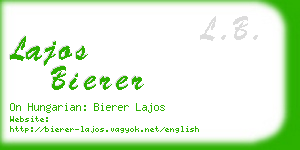 lajos bierer business card